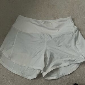 Lululemon White Athletic Shorts